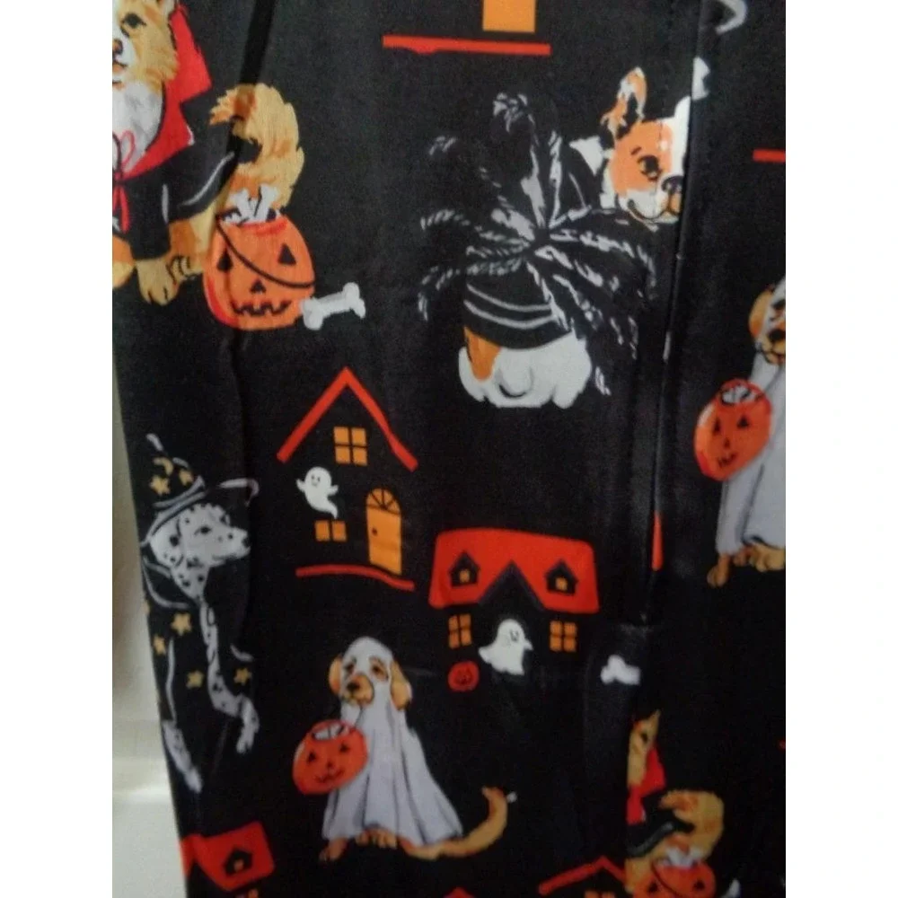 Halloween Costume Pajamas Youth 8-10 One Piece Hooded Sleepwear Dogs